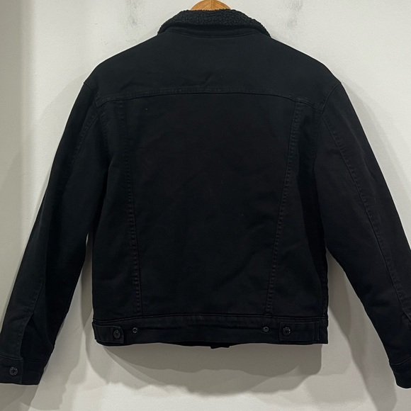 Levi’s Original Sherpa Trucker Jacket Black Denim size M - Picture 9 of 16